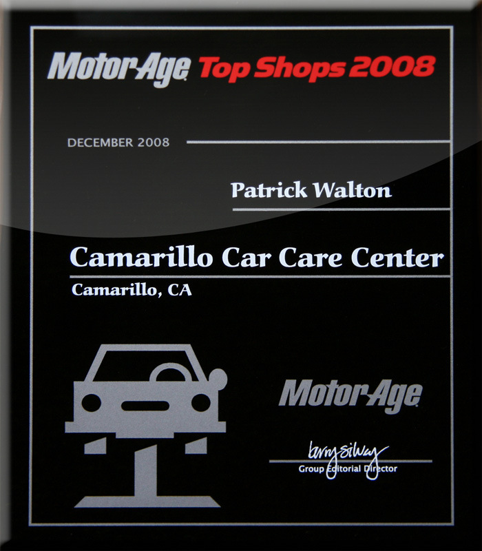 Winner of Motor Age Magazine's Top Shops Award